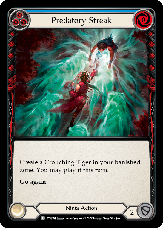 Predatory Streak (Blue) [DYN064] (Dynasty)  Rainbow Foil - Evolution TCG