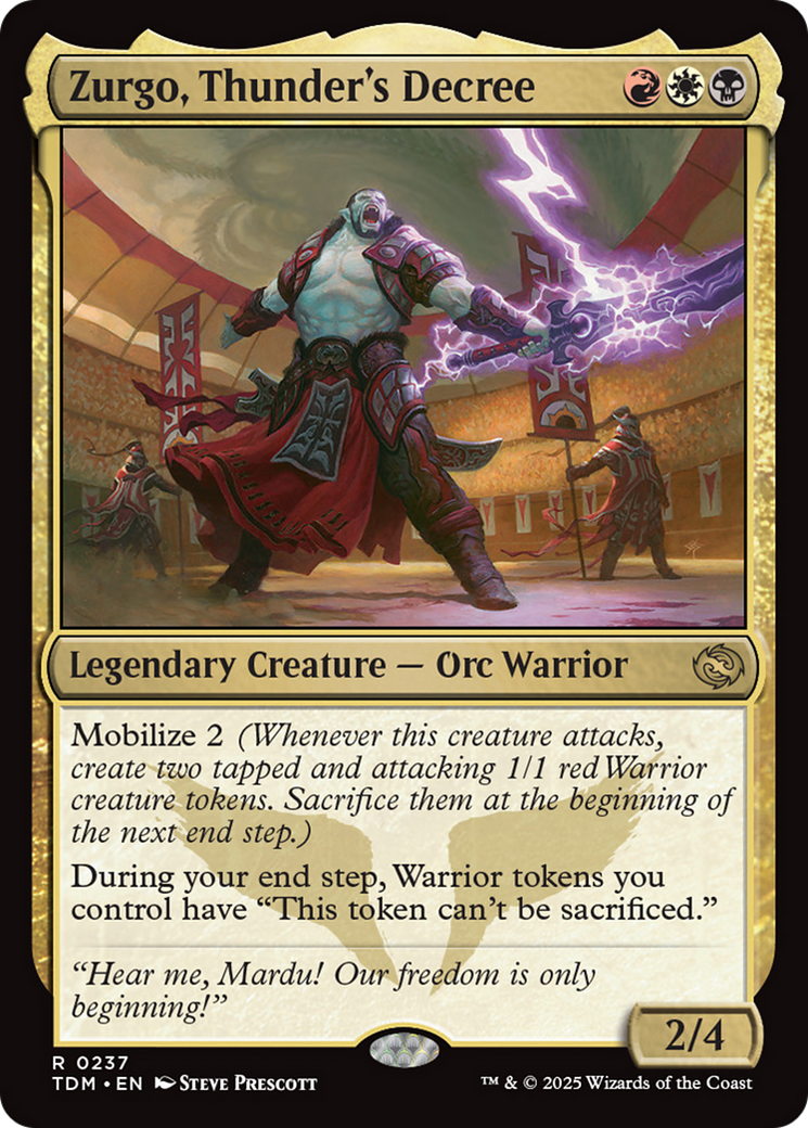 Zurgo, Thunder's Decree [Tarkir: Dragonstorm] - Evolution TCG