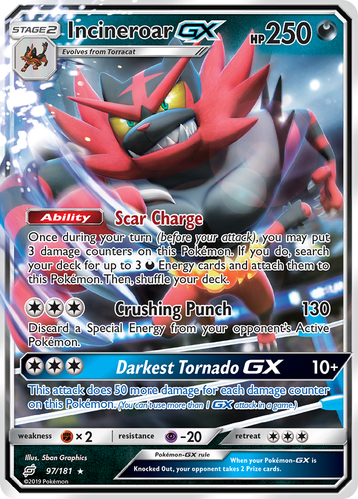 Incineroar GX (97/181) [Sun & Moon: Team Up] - Evolution TCG