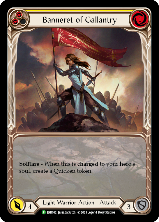 Banneret of Gallantry [FAB162] (Promo)  Rainbow Foil - Evolution TCG