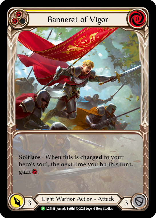 Banneret of Vigor (Extended Art) [LGS181] (Promo)  Rainbow Foil - Evolution TCG