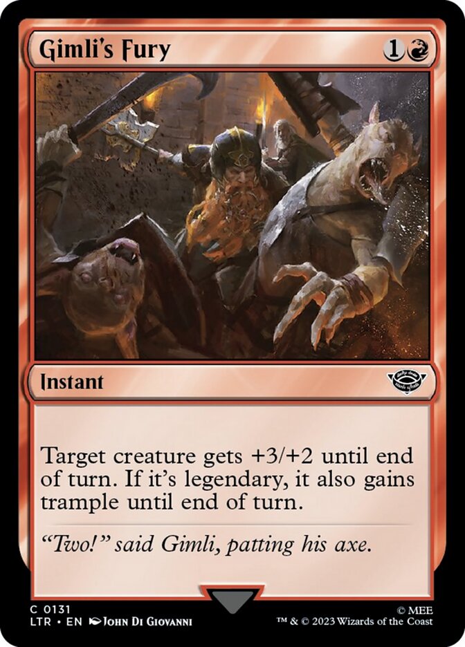 Gimli's Fury [The Lord of the Rings: Tales of Middle-Earth] - Evolution TCG