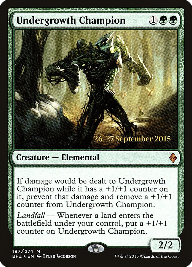 Undergrowth Champion [Battle for Zendikar Prerelease Promos] - Evolution TCG