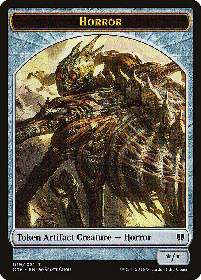 Horror // Thopter Double-Sided Token [Commander 2016 Tokens] - Evolution TCG