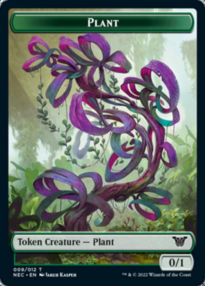 Plant // Treasure Double-Sided Token [Kamigawa: Neon Dynasty Commander Tokens] - Evolution TCG