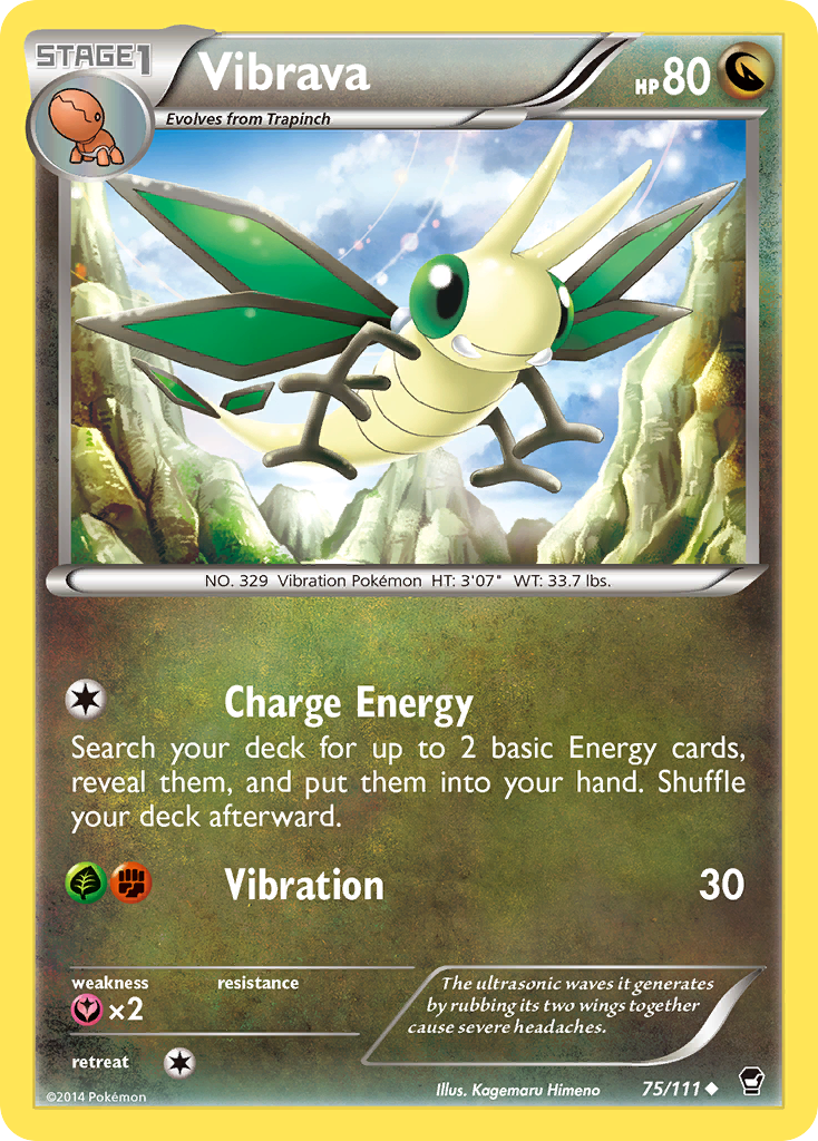 Vibrava (75/111) [XY: Furious Fists] - Evolution TCG