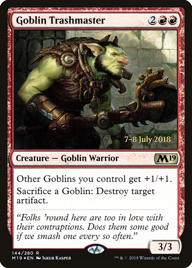 Goblin Trashmaster [Core Set 2019 Prerelease Promos] - Evolution TCG