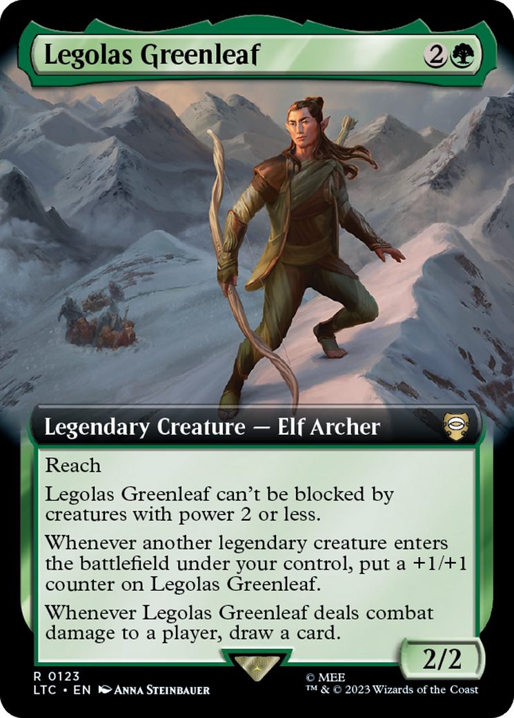Legolas Greenleaf (Extended Art) [The Lord of the Rings: Tales of Middle-Earth Commander] - Evolution TCG