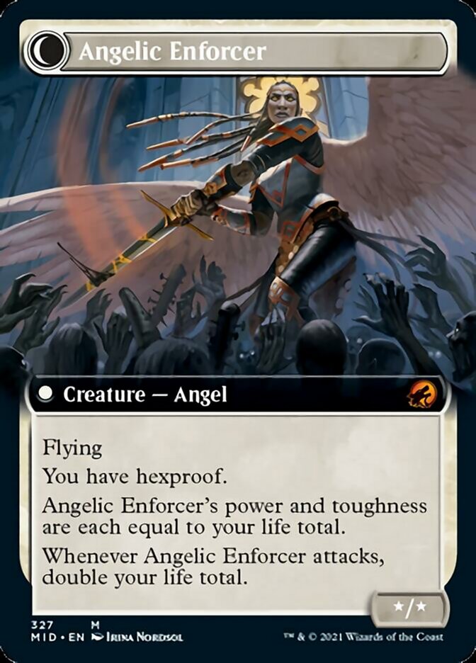 Enduring Angel // Angelic Enforcer (Extended Art) [Innistrad: Midnight Hunt] - Evolution TCG