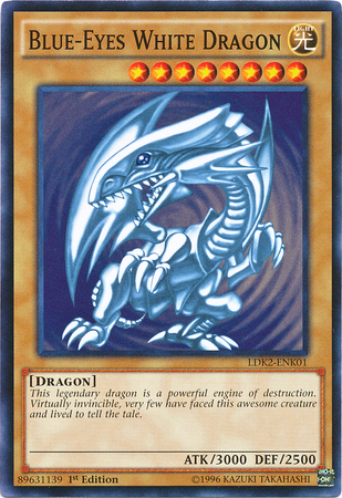 Blue-Eyes White Dragon (Version 2) [LDK2-ENK01] Common - Evolution TCG