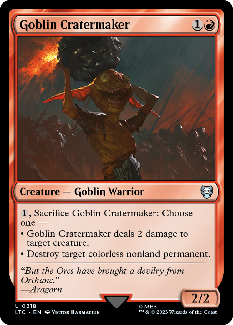 Goblin Cratermaker [The Lord of the Rings: Tales of Middle-Earth Commander] - Evolution TCG