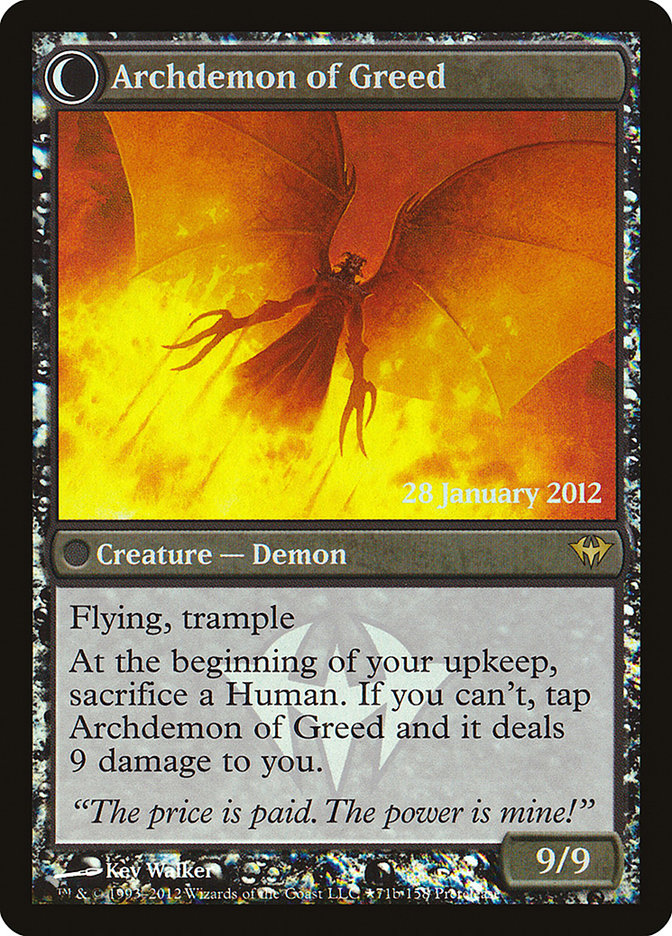 Ravenous Demon // Archdemon of Greed [Dark Ascension Prerelease Promos] - Evolution TCG