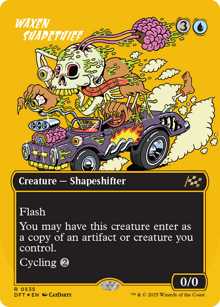 Waxen Shapethief (Borderless) (First-Place Foil) [Aetherdrift] - Evolution TCG