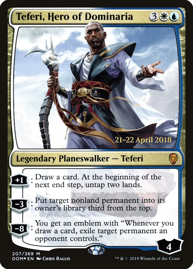 Teferi, Hero of Dominaria [Dominaria Prerelease Promos] - Evolution TCG