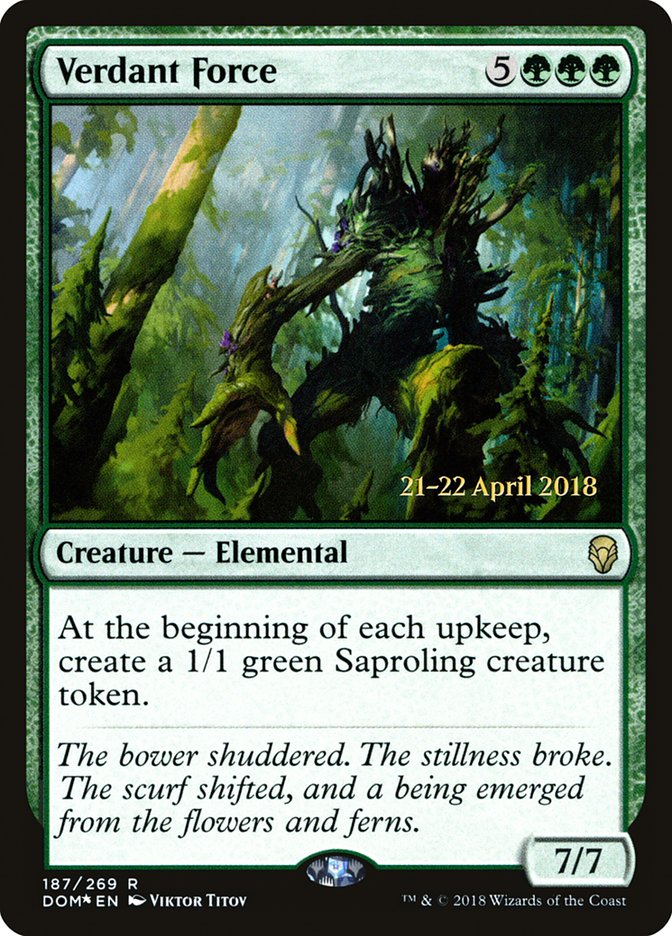 Verdant Force [Dominaria Prerelease Promos] - Evolution TCG