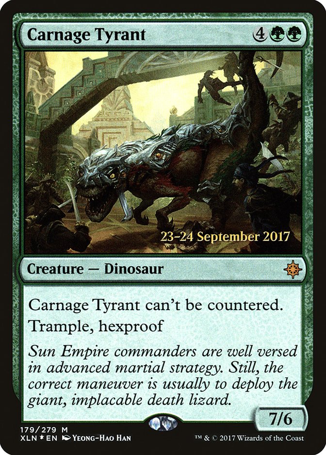 Carnage Tyrant [Ixalan Prerelease Promos] - Evolution TCG