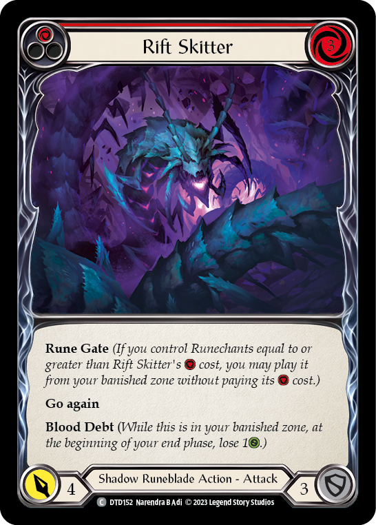 Rift Skitter (Red) [DTD152] (Dusk Till Dawn)  Rainbow Foil - Evolution TCG