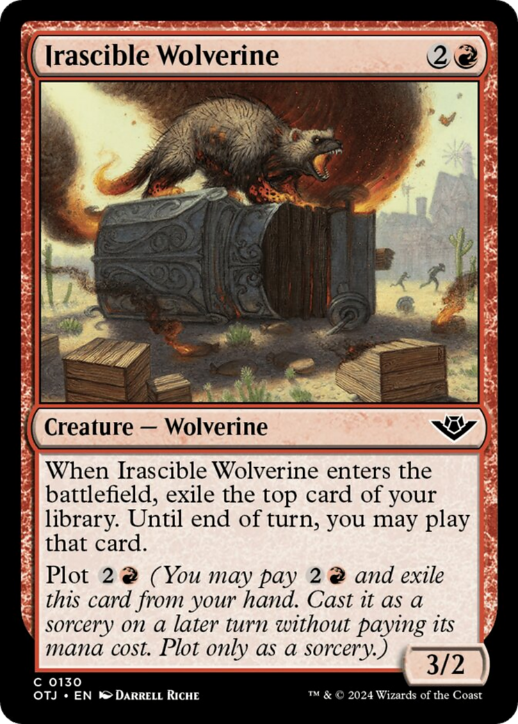 Irascible Wolverine [Outlaws of Thunder Junction] - Evolution TCG