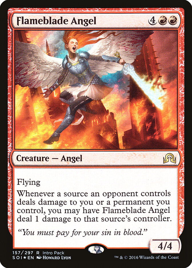Flameblade Angel (Intro Pack) [Shadows over Innistrad Promos] - Evolution TCG