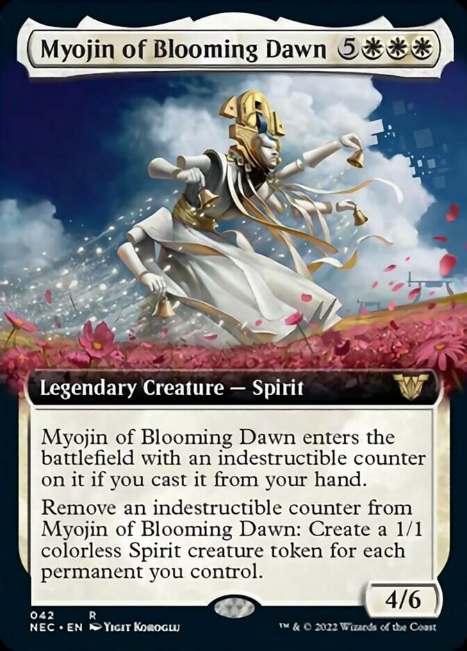 Myojin of Blooming Dawn (Extended Art) [Kamigawa: Neon Dynasty Commander] - Evolution TCG