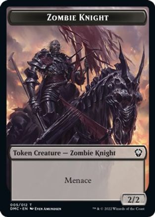 Zombie Knight // Goblin Double-Sided Token [Dominaria United Commander Tokens] - Evolution TCG