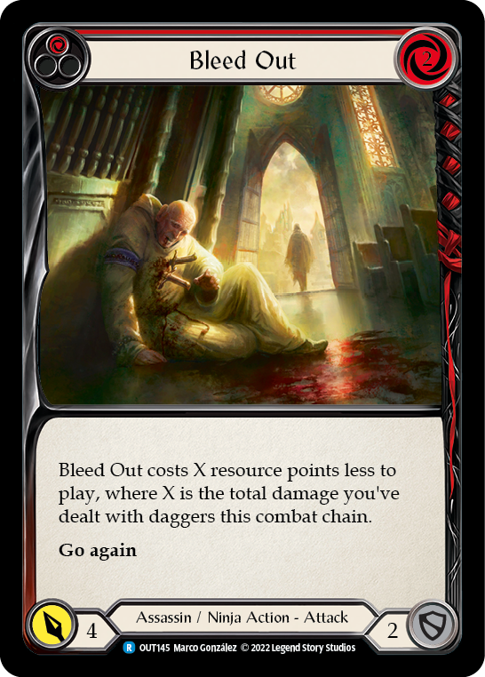 Bleed Out (Red) [OUT145] (Outsiders)  Rainbow Foil - Evolution TCG