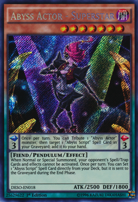 Abyss Actor - Superstar [DESO-EN018] Secret Rare - Evolution TCG