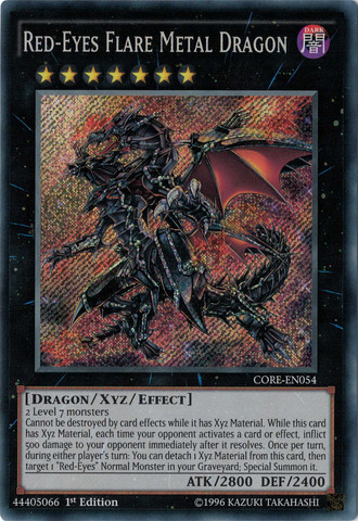 Red-Eyes Flare Metal Dragon [CORE-EN054] Secret Rare - Evolution TCG