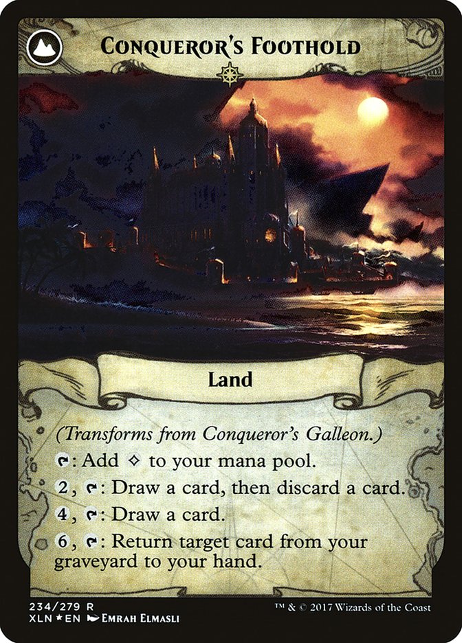 Conqueror's Galleon // Conqueror's Foothold [Ixalan Prerelease Promos] - Evolution TCG