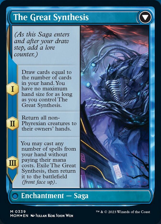 Jin-Gitaxias // The Great Synthesis (Borderless Alternate Art) [March of the Machine] - Evolution TCG