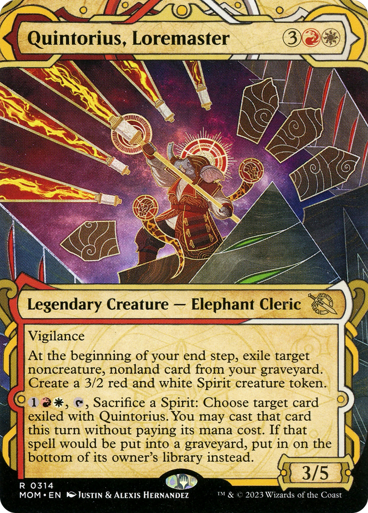 Quintorius, Loremaster (Showcase Planar Booster Fun) [March of the Machine] - Evolution TCG