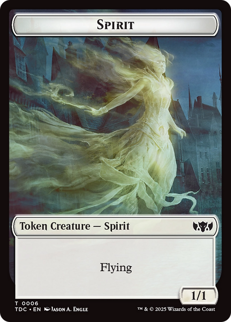 Angel // Spirit Double-Sided Token [Tarkir: Dragonstorm Commander Tokens] - Evolution TCG
