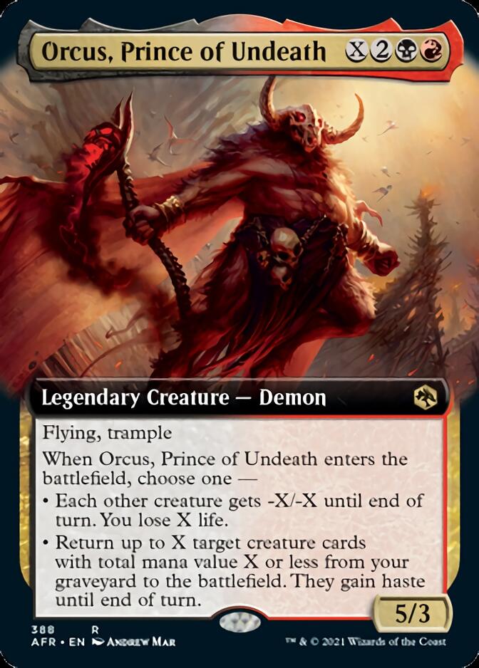 Orcus, Prince of Undeath (Extended Art) [Dungeons & Dragons: Adventures in the Forgotten Realms] - Evolution TCG