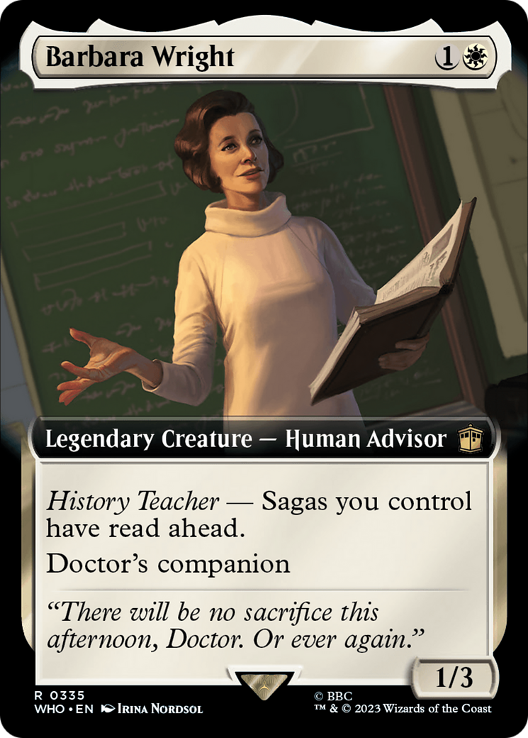 Barbara Wright (Extended Art) [Doctor Who] - Evolution TCG