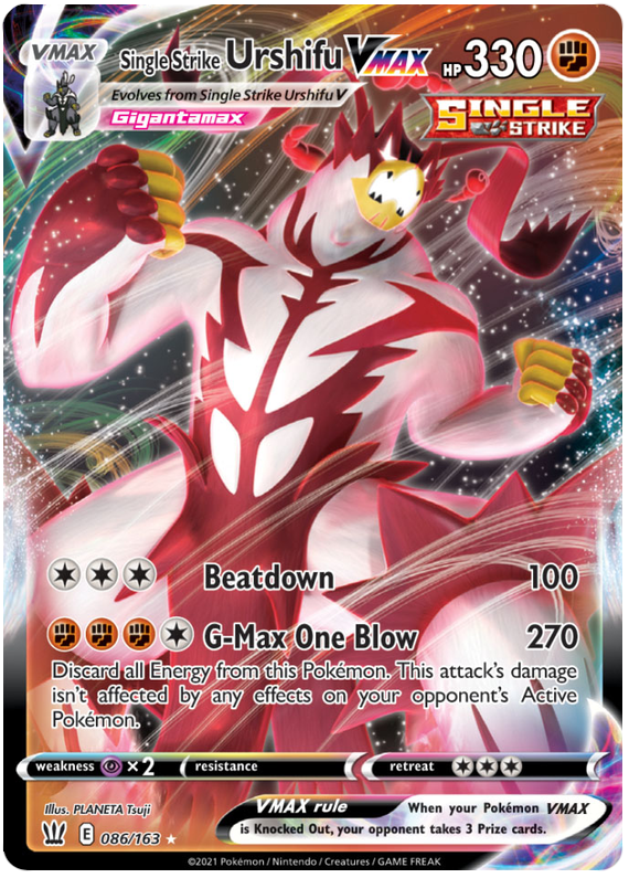 Single Strike Urshifu VMAX (086/163) [Sword & Shield: Battle Styles] - Evolution TCG