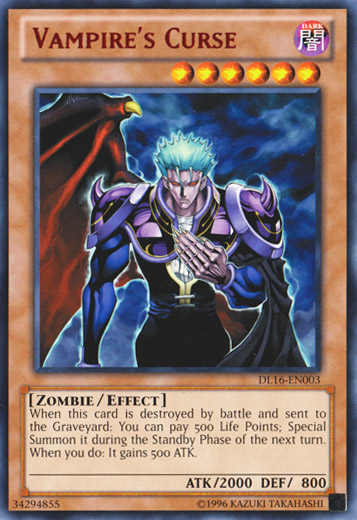 Vampire's Curse (Red) [DL16-EN003] Rare - Evolution TCG