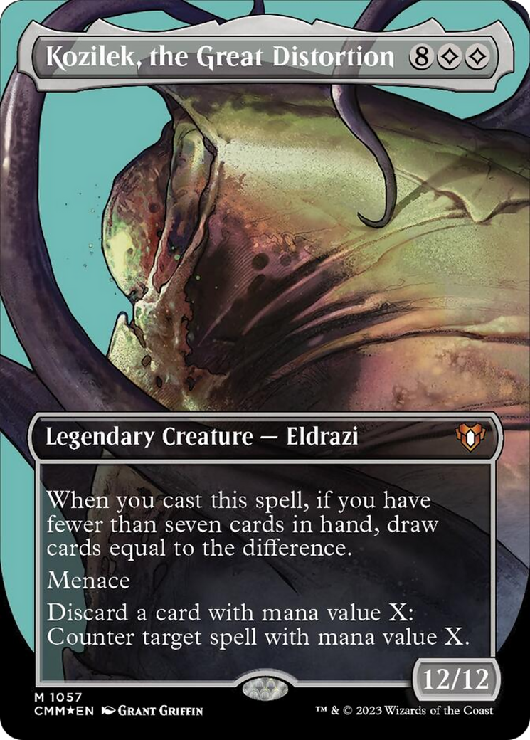 Kozilek, the Great Distortion (Borderless Textured Foil Frame Break) [Commander Masters] - Evolution TCG