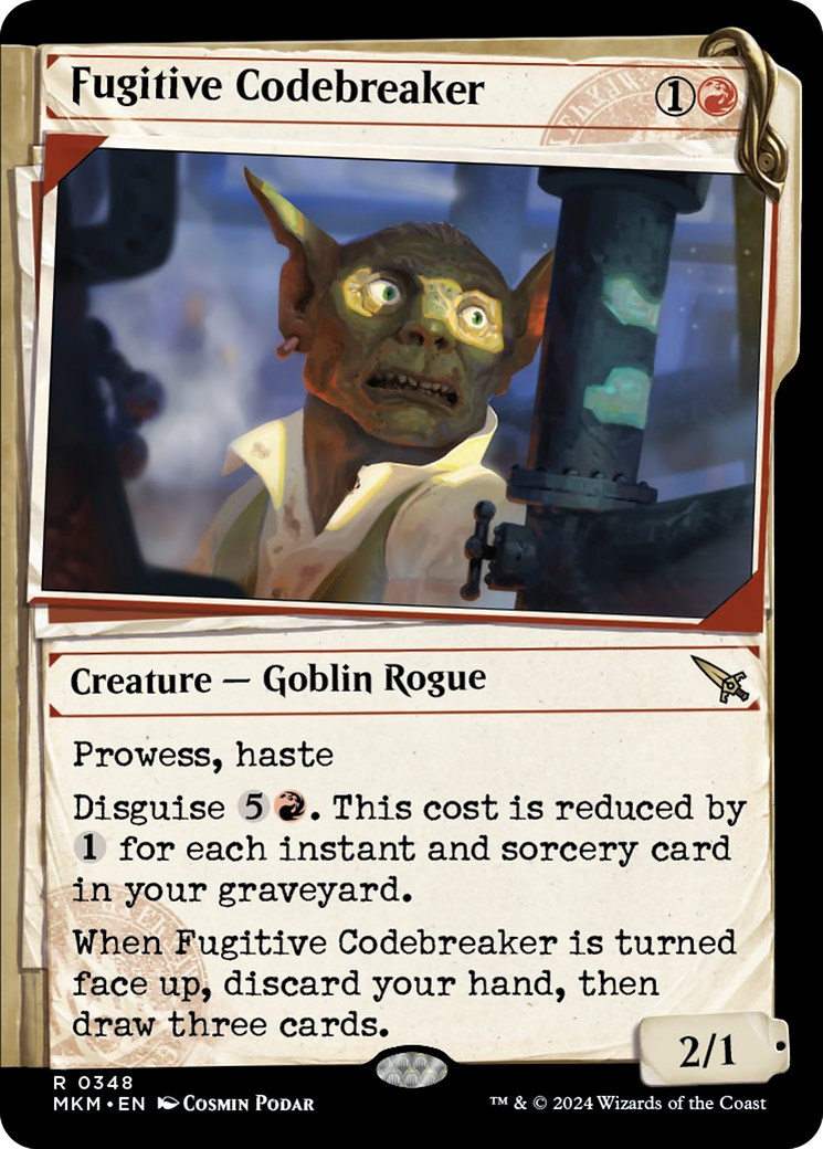 Fugitive Codebreaker (Showcase) [Murders at Karlov Manor] - Evolution TCG