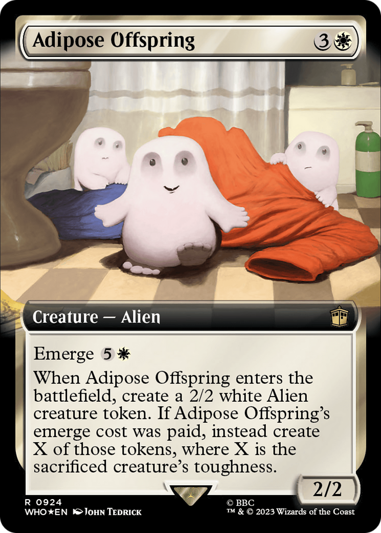 Adipose Offspring (Extended Art) (Surge Foil) [Doctor Who] - Evolution TCG