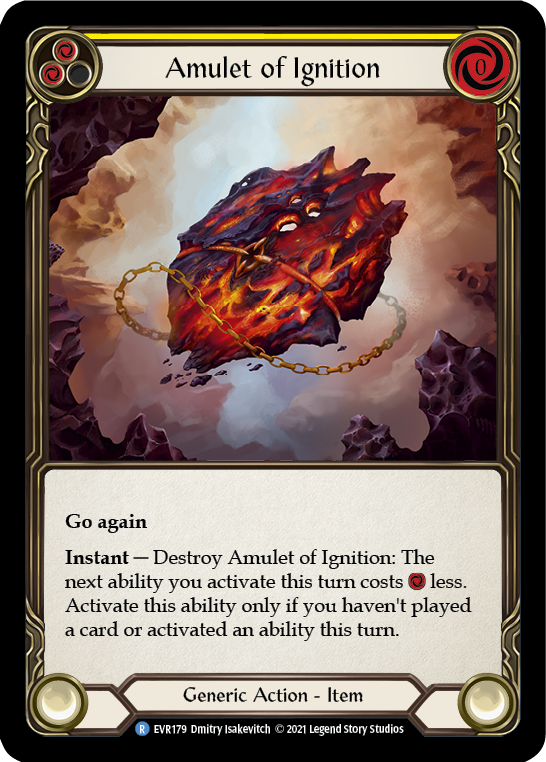 Amulet of Ignition [EVR179] (Everfest)  1st Edition Cold Foil - Evolution TCG