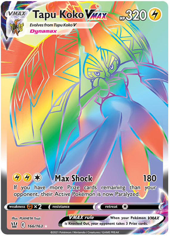 Tapu Koko VMAX (166/163) [Sword & Shield: Battle Styles] - Evolution TCG