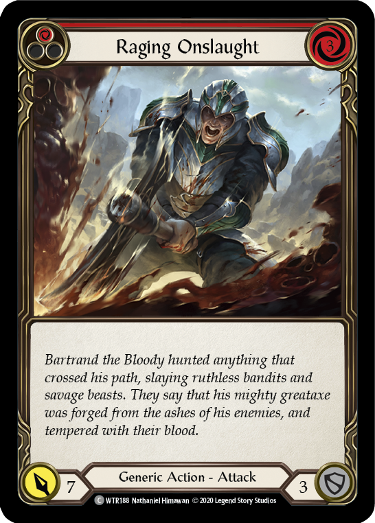 Raging Onslaught (Red) [U-WTR188] (Welcome to Rathe Unlimited)  Unlimited Normal - Evolution TCG