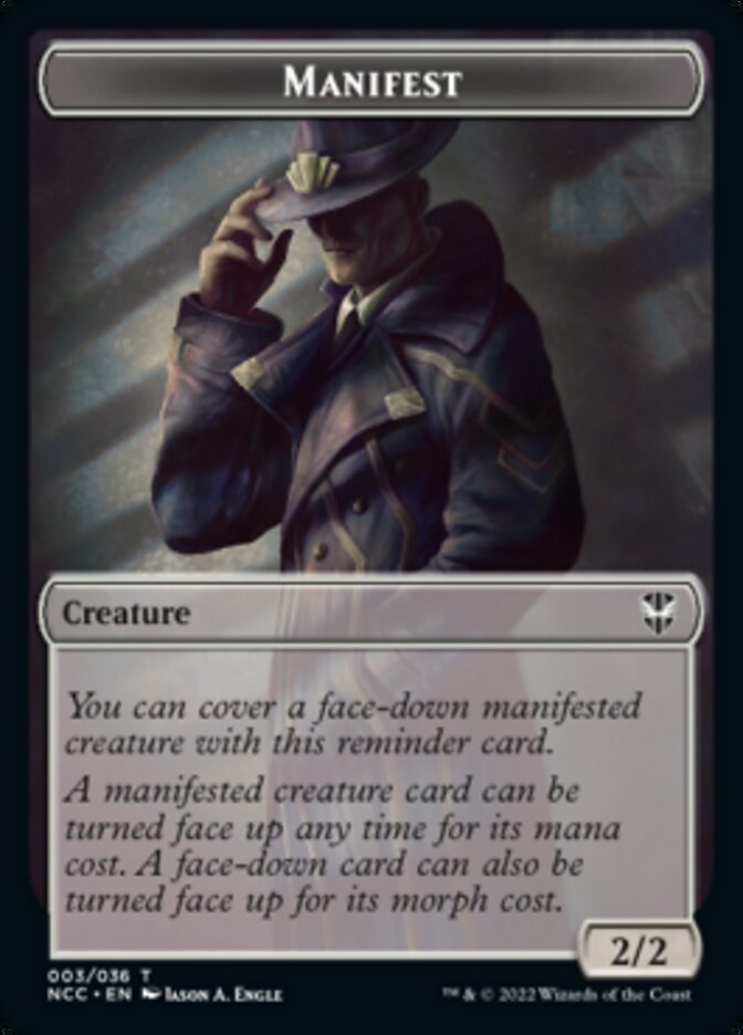 Manifest // Copy Double-Sided Token [Streets of New Capenna Commander Tokens] - Evolution TCG
