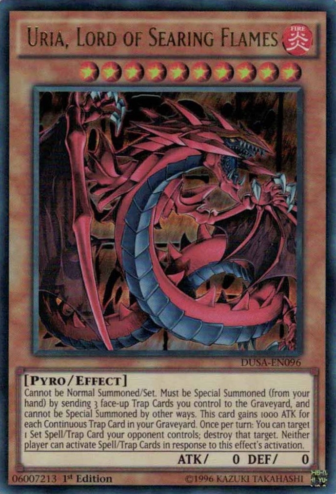 Uria, Lord of Searing Flames [DUSA-EN096] Ultra Rare - Evolution TCG