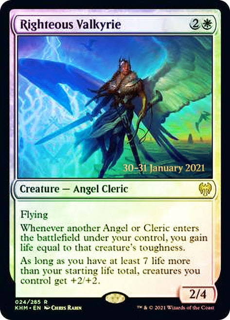 Righteous Valkyrie [Kaldheim Prerelease Promos] - Evolution TCG