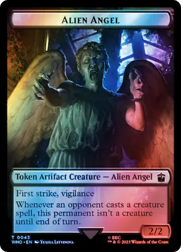 Alien Angel // Alien Salamander Double-Sided Token (Surge Foil) [Doctor Who Tokens] - Evolution TCG