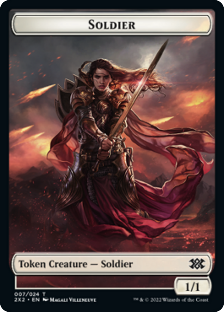Drake // Soldier Double-Sided Token [Double Masters 2022 Tokens] - Evolution TCG