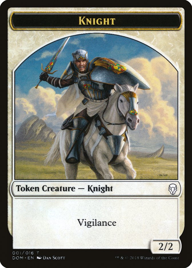 Knight Token (001/016) [Dominaria Tokens] - Evolution TCG