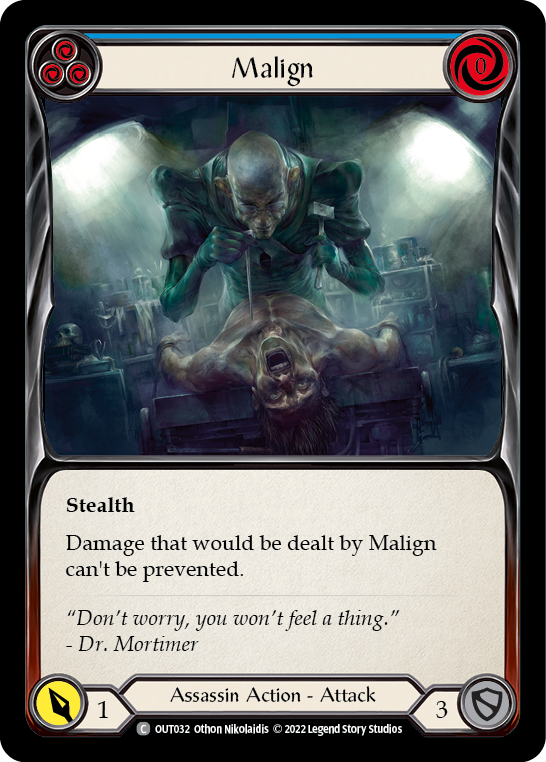 Malign (Blue) [OUT032] (Outsiders) - Evolution TCG