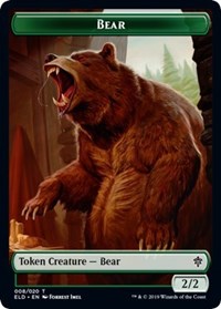 Bear // Food (17) Double-Sided Token [Throne of Eldraine Tokens] - Evolution TCG